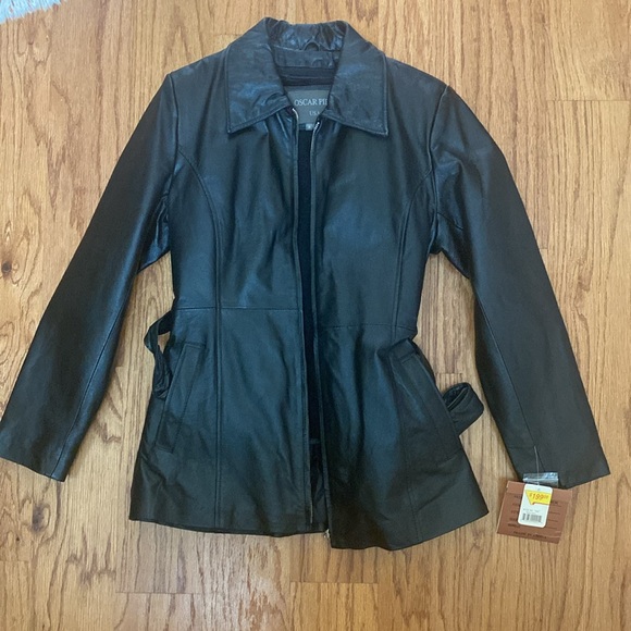 Oscar Piel 100% Genuine Leather Jacket NWT. Size S. - Picture 3 of 15